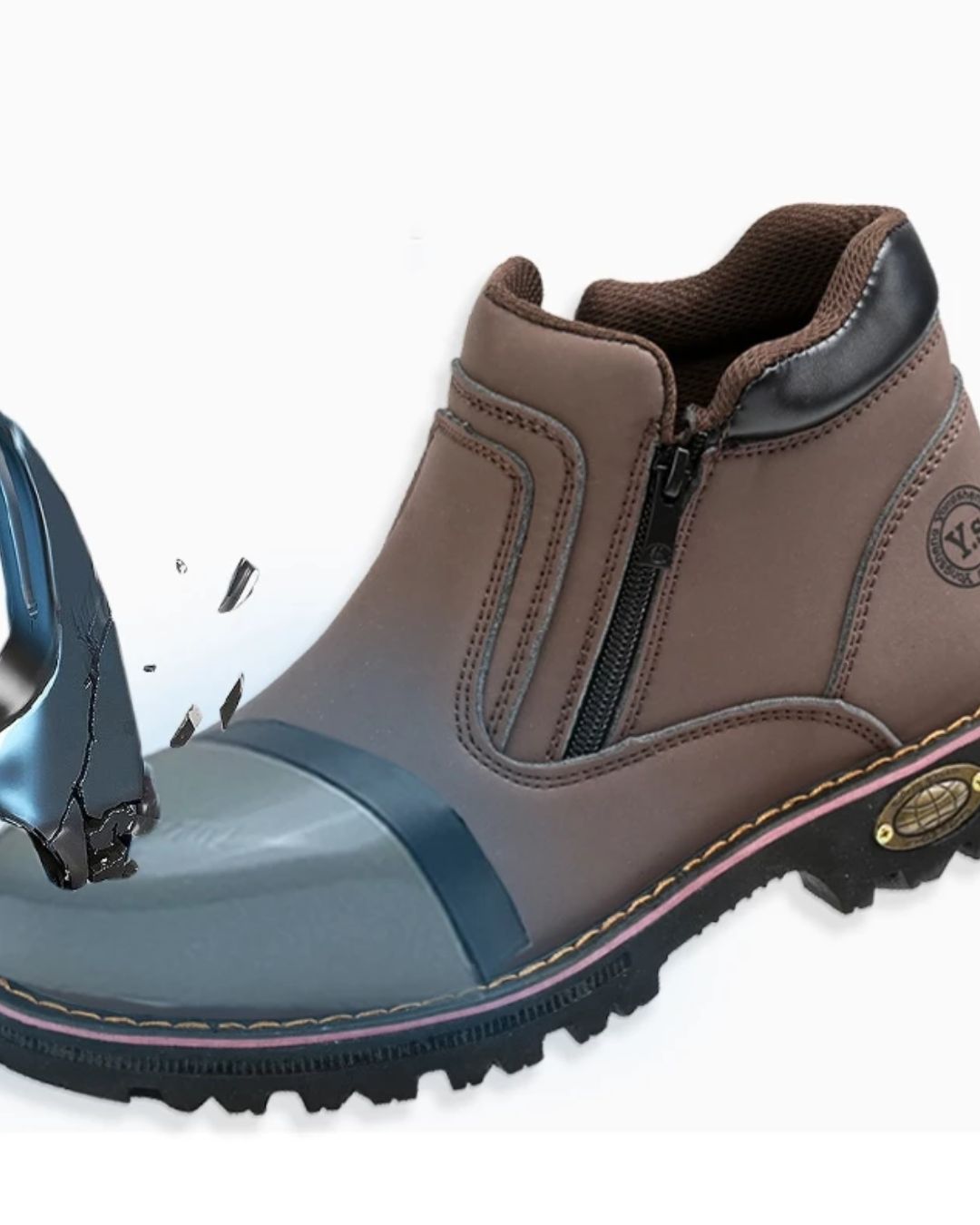 Safety Shoes 1707 Mid Cut Zip Type Safety Boots