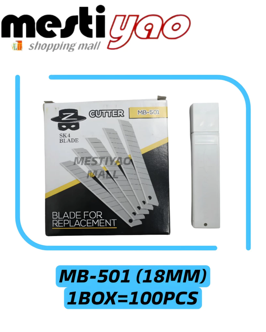 ZORRO 18MM/9MM ORIGINAL KOREA PAPER CUTTER BLADE/MATA PISAU