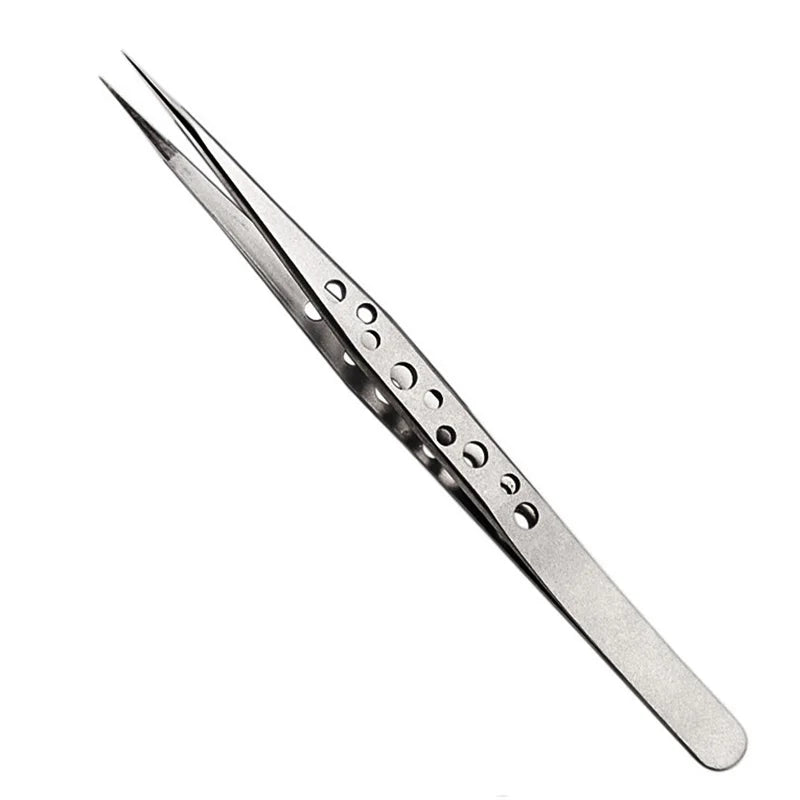 Electronics Industrial Tweezers Precision Anti-static Curved Straight Tip Stainless Forceps Phone Repair Hand Tool