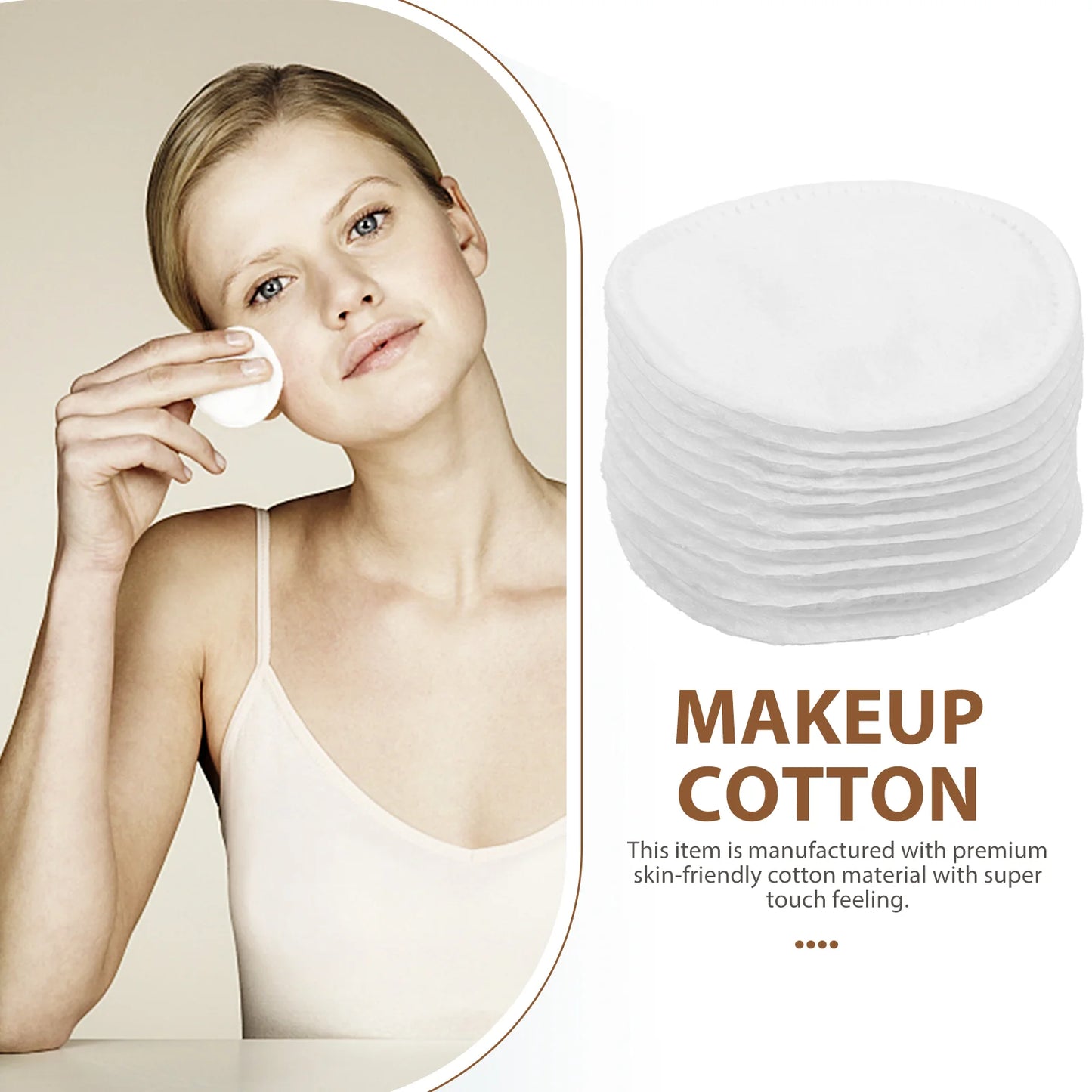 200 Pcs Cotton Pad Pads Wool Oval Cleaning Wipes Facial Cleansing Makeup Remover Simple Face Mask Pocket