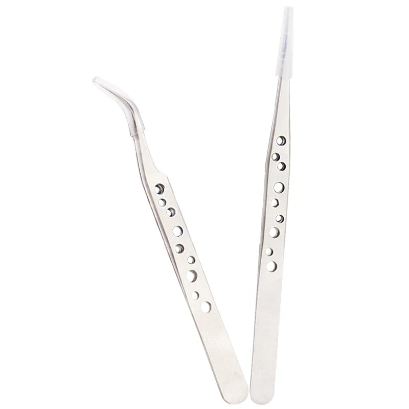 Electronics Industrial Tweezers Precision Anti-static Curved Straight Tip Stainless Forceps Phone Repair Hand Tool