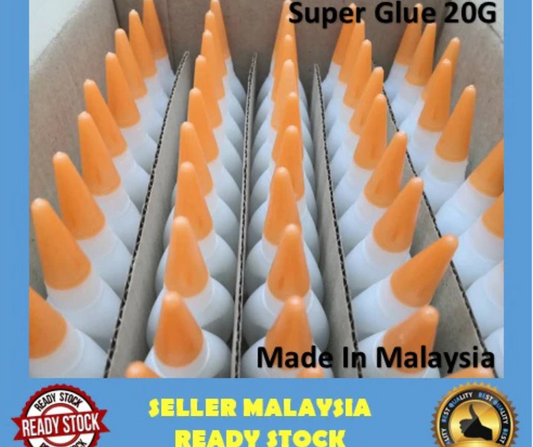 [50pcs] 502 Super Glue 20GRM / 50GRM (3 SECOND GLUE) Fast Dry (Not Gel Type) Made In Malaysia