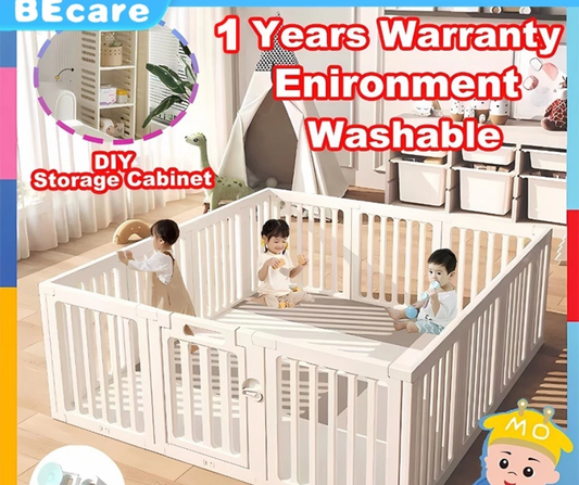 Foldable Playpen Baby Gaming Fence Baby Fence Baby Play Yard Baby Safety Fence Pagar Permainan Keselamatan Kanak