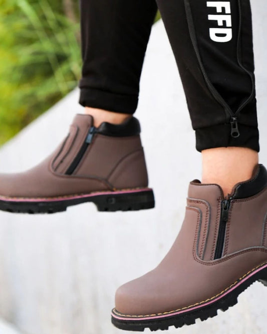 Safety Shoes 1707 Mid Cut Zip Type Safety Boots