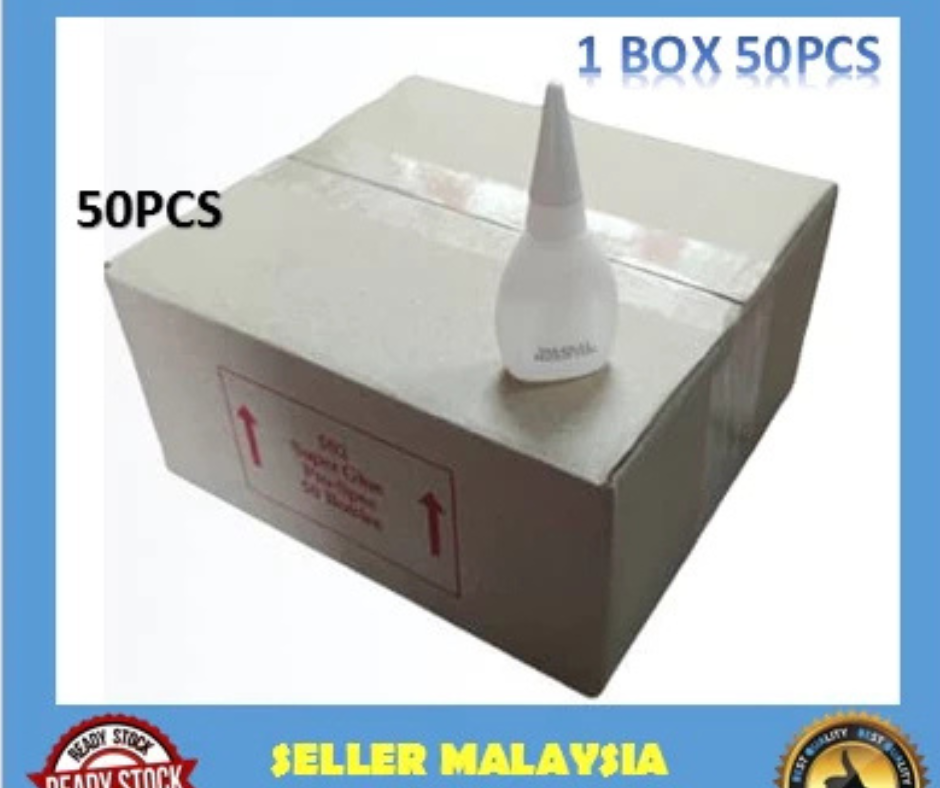 [50pcs] 502 Super Glue 20GRM / 50GRM (3 SECOND GLUE) Fast Dry (Not Gel Type) Made In Malaysia