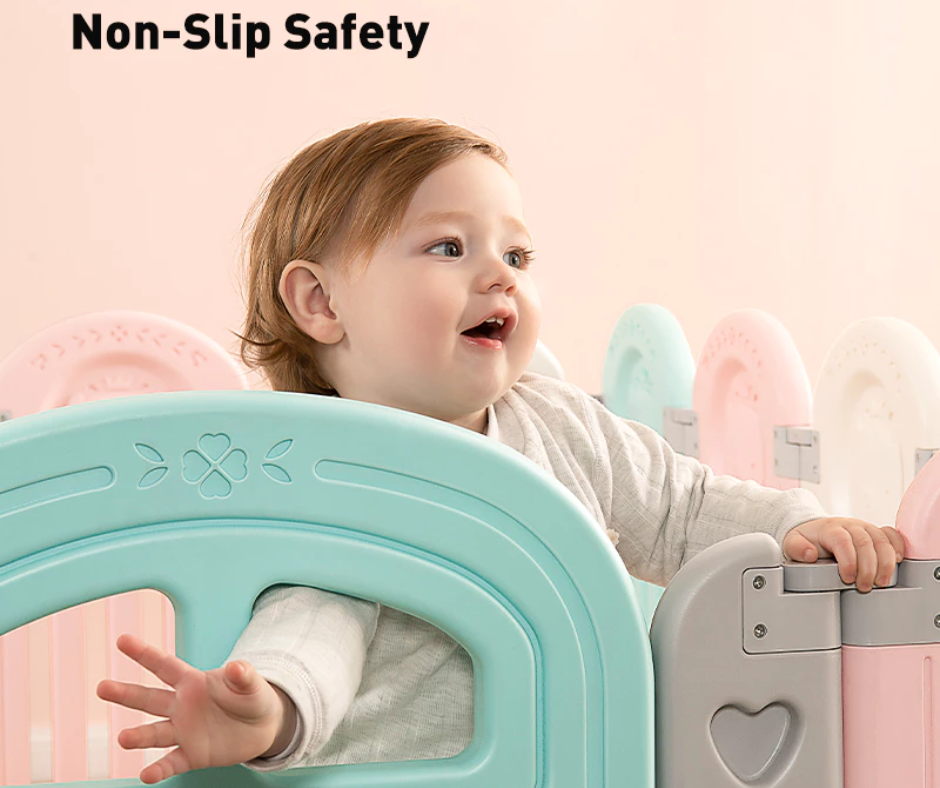 Baby Fence Foldable Gaming Fence Baby Play Yard Baby Safety Fence Pagar Permainan Keselamatan Kanak 折疊圍欄