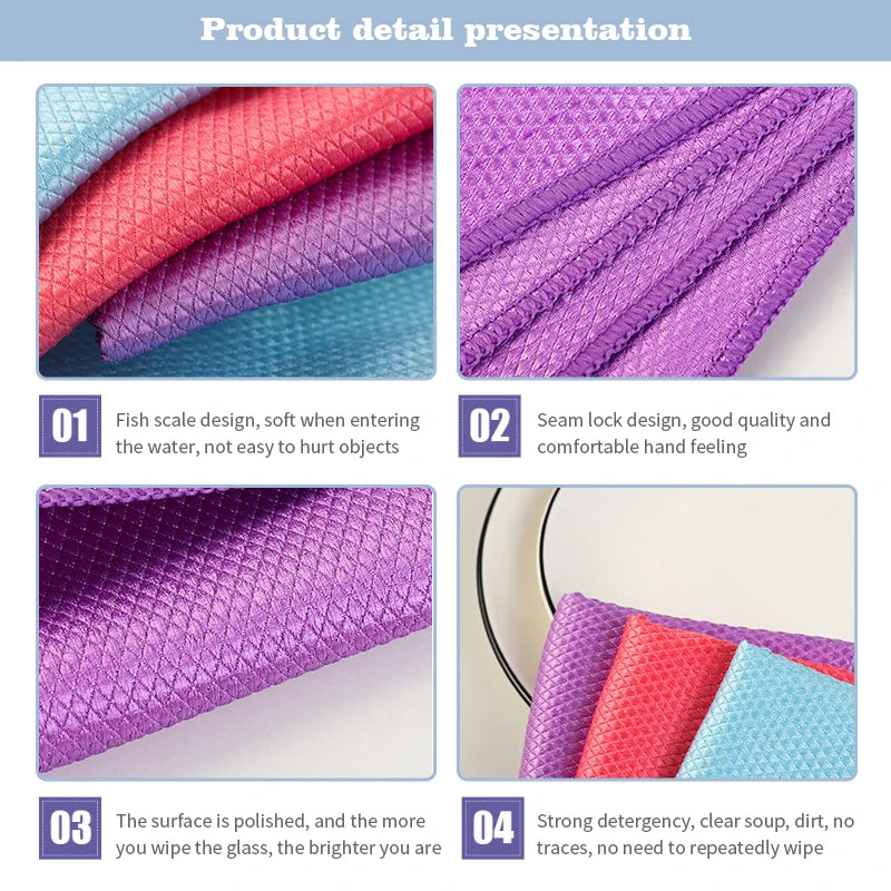 1/5/10Pcs Microfiber Cleaning Cloths Multi-Purpose Cleaning Cloth Car Window Wipes Streak Free Windows & Mirrors Lint Free Rag