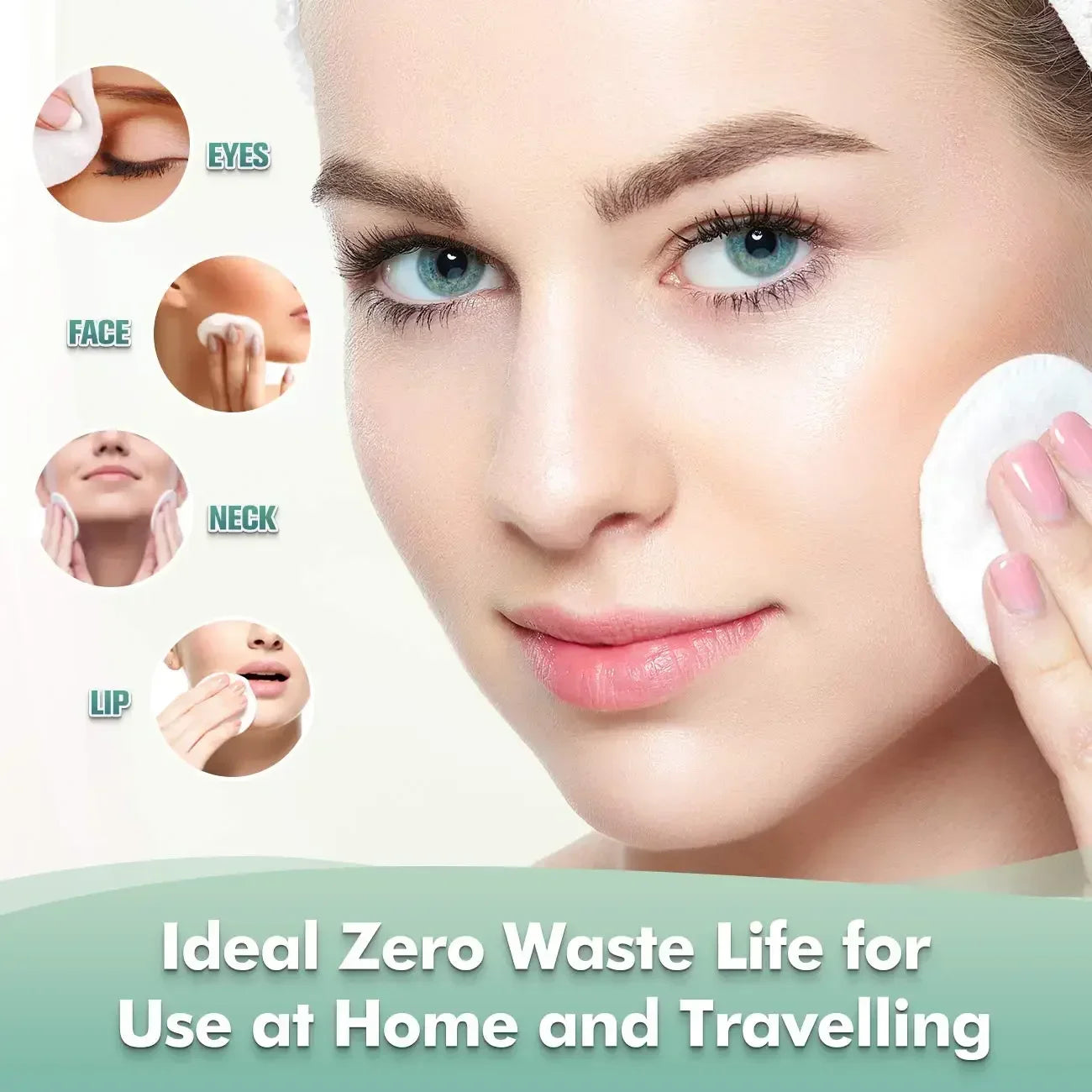 Bamboo Fiber Makeup Remover Pad Reusable Makeup EraserBamboo Cotton Cloth for Removing Makeup Washable EcoFriendly for All Skin